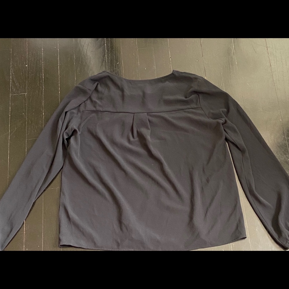 lace up black blouse